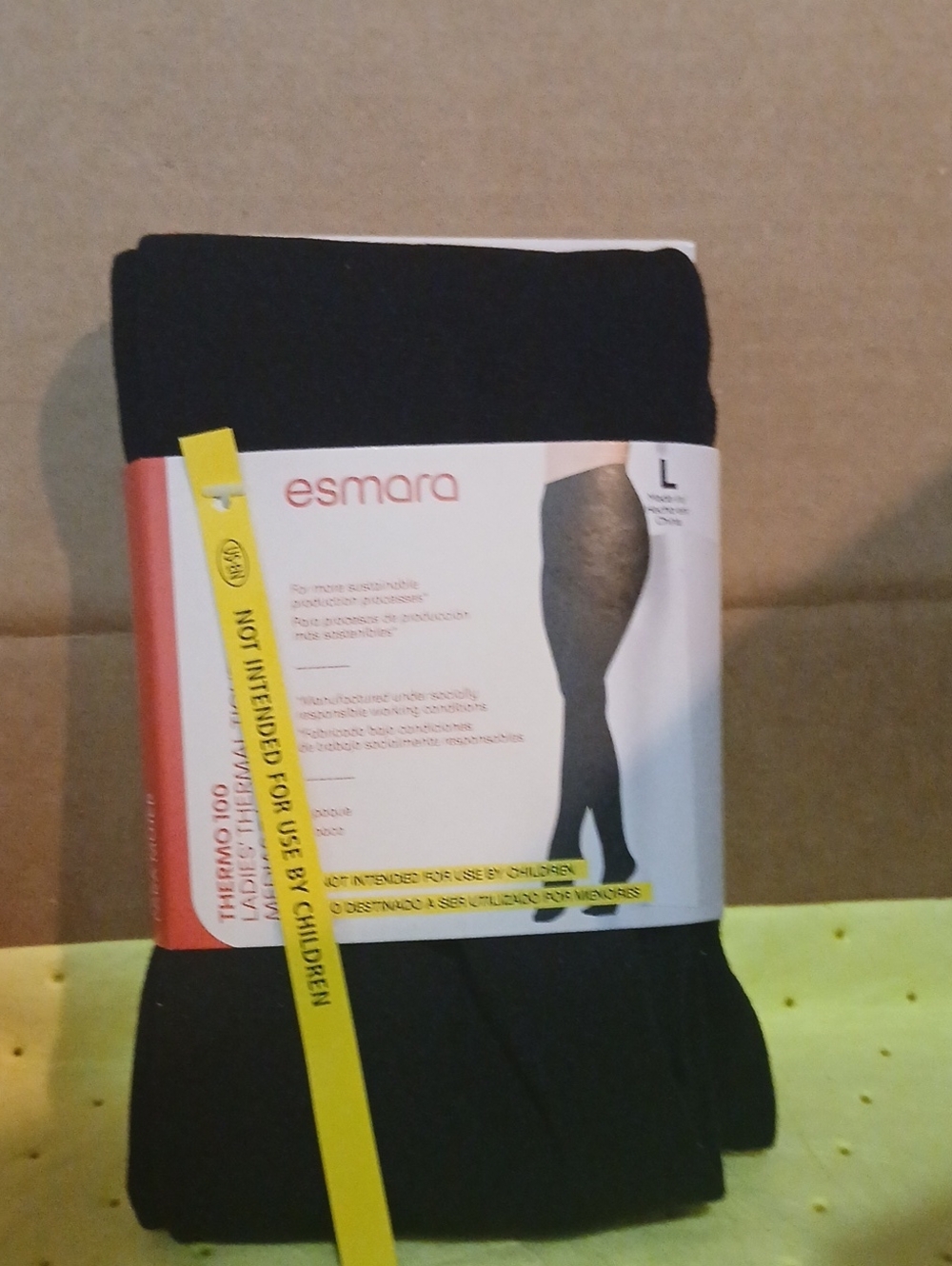 Esmara Women  Black Thermal Leggings large  nwt